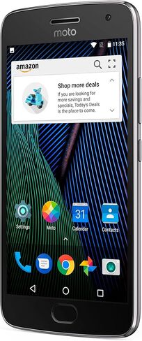Moto G Plus (الجيل الخامس) - لونار جراي - 64 جيجابايت - مفتوح - حصريًا من Prime - مع عروض وإعلانات شاشة القفل in Saudi Arabia