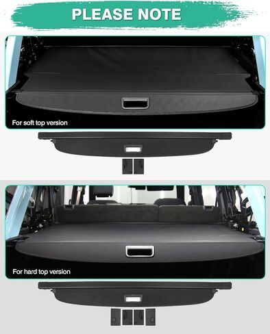 Powerty غطاء البضائع لتويوتا RAV4 2019-2023 قابل للسحب الخلفي الجذع غطاء أمان التدريع الظل نسيج ألياف الكربون الأسود in Kuwait