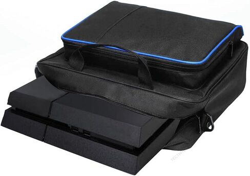 TECTINTER Carrying Case for PS5, Protective Travel Bag for PS 5 Console Controller, Large Capacity Storage Case Compatible with Playstation 5 Games Accessories Disk Digital Edition, Black in Kuwait