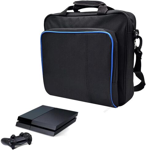 TECTINTER Carrying Case for PS5, Protective Travel Bag for PS 5 Console Controller, Large Capacity Storage Case Compatible with Playstation 5 Games Accessories Disk Digital Edition, Black in Kuwait