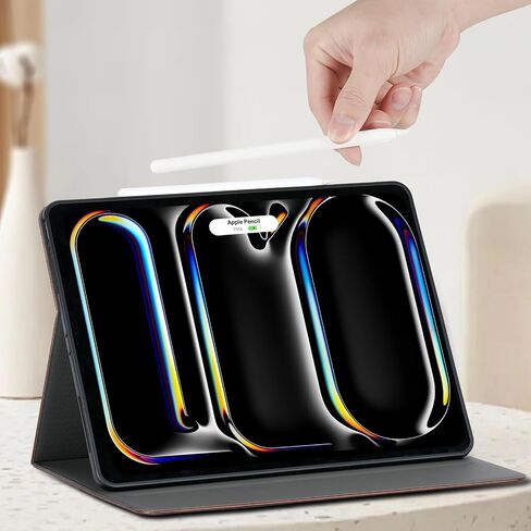 حافظة HFcoupe لجهاز M4 iPad Pro مقاس 11 بوصة 2024، حافظة رفيعة لجهاز iPad Pro الجيل الخامس مع حامل أقلام مرن وإغلاق مغناطيسي، غطاء فوليو منقوش للاستيقاظ/النوم التلقائي لجهاز iPad Pro مقاس 11 بوصة، بني in Kuwait