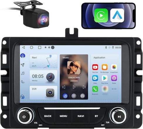 Android 13 راديو السيارة ستيريو لسيارة Jeep Compass 2017 2018 2019 2020 7 بوصة تعمل باللمس وحدة الرأس مع Carplay/Android Auto SWC GPS WiFi Bluetooth FM RDS AM DSP SWC كاميرا احتياطية in Saudi Arabia