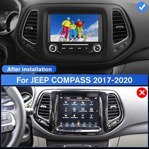 Android 13 راديو السيارة ستيريو لسيارة Jeep Compass 2017 2018 2019 2020 7 بوصة تعمل باللمس وحدة الرأس مع Carplay/Android Auto SWC GPS WiFi Bluetooth FM RDS AM DSP SWC كاميرا احتياطية in Saudi Arabia