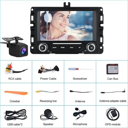 Android 13 راديو السيارة ستيريو لسيارة Jeep Compass 2017 2018 2019 2020 7 بوصة تعمل باللمس وحدة الرأس مع Carplay/Android Auto SWC GPS WiFi Bluetooth FM RDS AM DSP SWC كاميرا احتياطية in Saudi Arabia