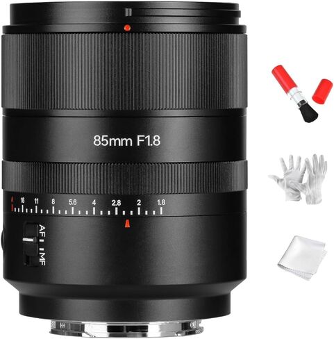 7artisans 85 مم F1.8 عدسة صورة ذاتية التركيز التلقائي بإطار كامل، تركيز سريع، فتحة كبيرة، مع زر قابل للتخصيص، متوافقة مع عدسة كاميرا Sony E Mount Sony a7 a7C a7RIII a7RIV a7RV a9 a6100، إلخ in Saudi Arabia