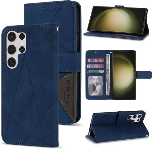 متوافق مع حافظة محفظة Samsung Galaxy S23 مع فتحات بطاقة RFID وإغلاق مغناطيسي واقٍ واقٍ من جلد البولي يوريثان وغطاء هاتف لهاتف Galaxy S23 (6.1 بوصة-نبيذ أحمر) in Kuwait