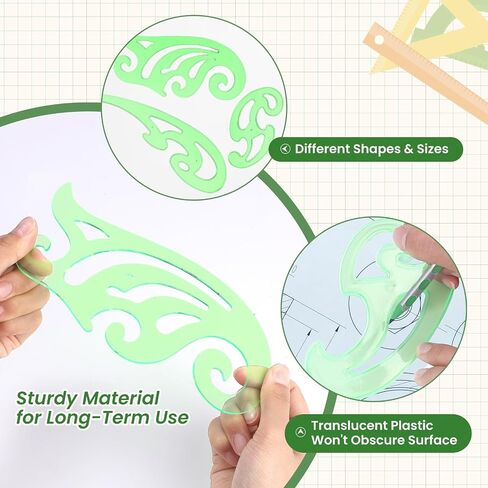 3PCS Circle Shape Templates for Drawing, Plastic Circle Maker Ruler Tools, Circles and Ellipses Stencils Kit for Drafting, Measuring, Crafts, Art Supplies, Engineering, Paper Quilling in Saudi Arabia