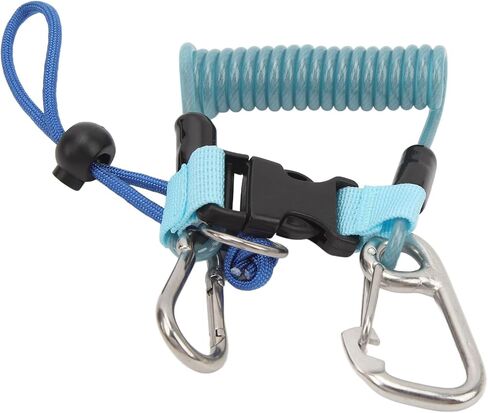 VGEBY Diving Camera Spring Rope, Stainless Steel Diving Anti Lost Hook Spring Rope Coiled Lanyard for Diving Outdoor Climbing in Saudi Arabia