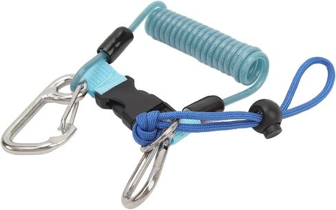 VGEBY Diving Camera Spring Rope, Stainless Steel Diving Anti Lost Hook Spring Rope Coiled Lanyard for Diving Outdoor Climbing in Saudi Arabia