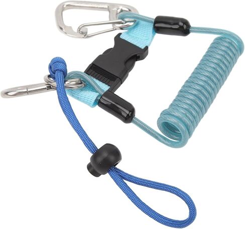 VGEBY Diving Camera Spring Rope, Stainless Steel Diving Anti Lost Hook Spring Rope Coiled Lanyard for Diving Outdoor Climbing in Saudi Arabia