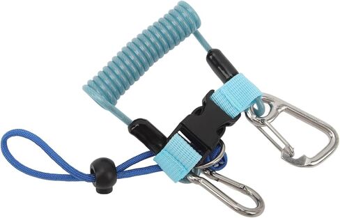 VGEBY Diving Camera Spring Rope, Stainless Steel Diving Anti Lost Hook Spring Rope Coiled Lanyard for Diving Outdoor Climbing in Saudi Arabia