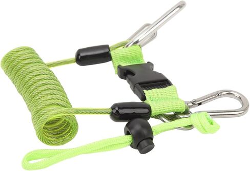 VGEBY Diving Camera Spring Rope, Stainless Steel Diving Anti Lost Hook Spring Rope Coiled Lanyard for Diving Outdoor Climbing in Saudi Arabia