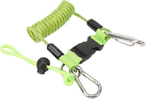 VGEBY Diving Camera Spring Rope, Stainless Steel Diving Anti Lost Hook Spring Rope Coiled Lanyard for Diving Outdoor Climbing in Saudi Arabia