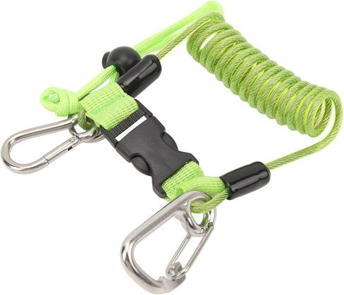 VGEBY Diving Camera Spring Rope, Stainless Steel Diving Anti Lost Hook Spring Rope Coiled Lanyard for Diving Outdoor Climbing in Saudi Arabia