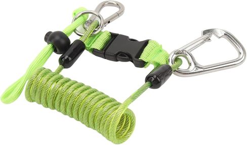 VGEBY Diving Camera Spring Rope, Stainless Steel Diving Anti Lost Hook Spring Rope Coiled Lanyard for Diving Outdoor Climbing in Saudi Arabia