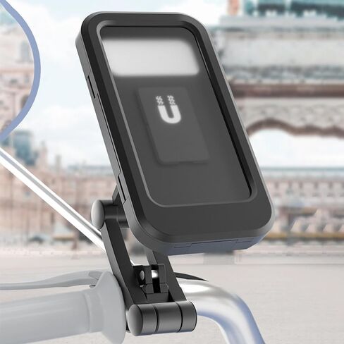 Motorcycle Bike Phone Holder Waterproof with TPU Touch Screen 360 Degree Universal Bicycle Mobile Mount for Phone Less Then 6.5 inch in Saudi Arabia