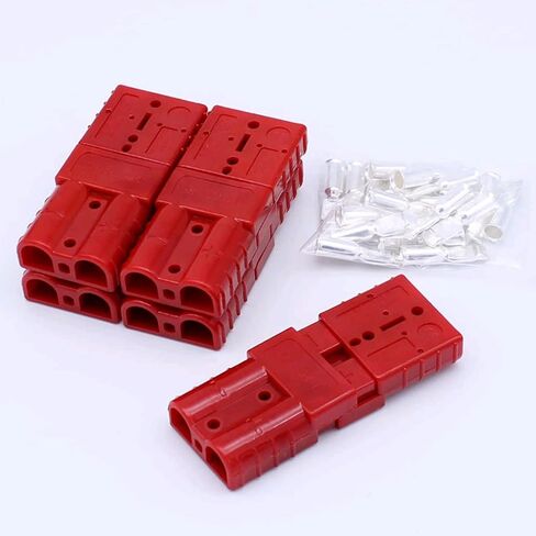 50 Amp 6Gauge Battery Quick Connector 12-36V Battery Quick Disconnect Wire Harness Plug Kit Battery Quick Connector Disconnect Plug for Motor Winch Trailer (red, 6AWG) in Kuwait