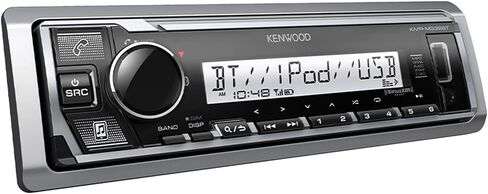 Kenwood MP3/USB/AUX Marine Boat Yacht Stereo Receiver Player Bundle Combo w/ RC35MR Wired Remote Control, Enrock Water Resistant 22" Radio Antenna, Outdoor Rubber Mast AM/FM 45" Antenna in Saudi Arabia