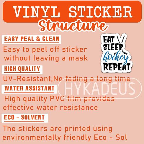 (3 قطع) ملصقات هوكي الجليد لمحبي الهوكي للكتب وأجهزة الكمبيوتر المحمولة والهواتف وزجاجات المياه وملصقات الفينيل المقاومة للماء، هدايا للصبي والبنات والرجال والنساء والأب والأم، مقاس 3 × 1 بوصة in Kuwait