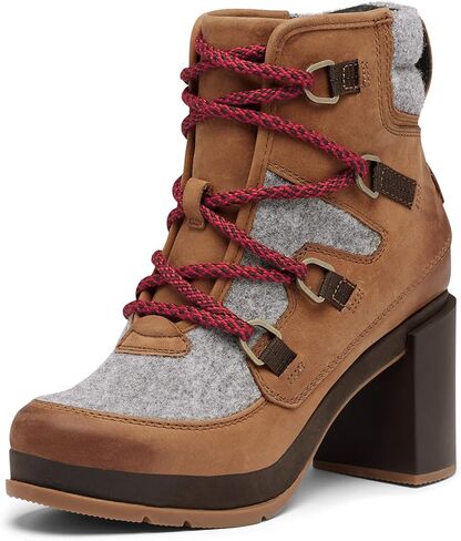 Sorel Women's Blake Lace Block Heel Boots, Velvet Tan, 5 Medium US in Saudi Arabia