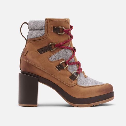 Sorel Women's Blake Lace Block Heel Boots, Velvet Tan, 5 Medium US in Saudi Arabia