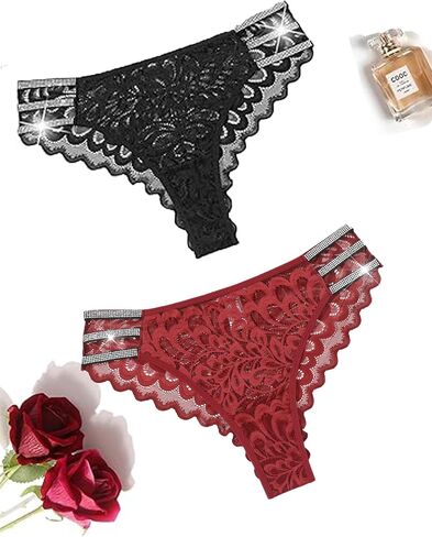 Avidlove Women Sexy Panties Lace Glitter Panty Cheeky Bikini Underwear 1-4 Pack in Saudi Arabia