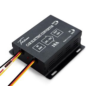 DC 24V Step Down to 12V 20A Voltage Regulator Reducer Buck Converter Power Converter Module Transformer Power Supply Adapter Converter for Auto Truck Vehicle Boat Solar System Etc.