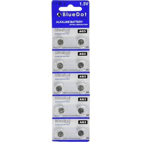 BlueDot Trading AG3 LR41 SR41 392 196 Alkaline Button Coin Cell 1.55v Battery for Watches, Calculators, Toys, Other Electronic Products, Quantity 10 Count