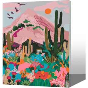 MAXBYE Colorful Daisies Paint by Numbers Kit for Adults with Frame, DIY Fantasy Flower Acrylic Paint by Numbers Kits on Canvas, Crafts for Adults for Gift Home Wall Decor 12x16inch