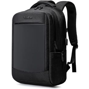 KEOFID Work Laptop Backpack for Men and Women, Mens Work Backpacks Fit 15.6 Inch Computer, Carry On Business Travel Back pack with USB Charging Port, Water Resistant(Black)