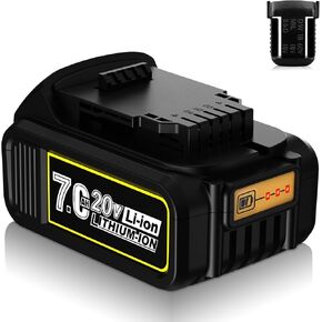 Replacement for Dewalt 20V Max Battery, Upgraded 7.0Ah Battery Compatible with Dewalt 20V Battery Cordless Power Tools DCB207, DCB200,DCB203, DCB204, Cordless Tool Battery with Battery Holder