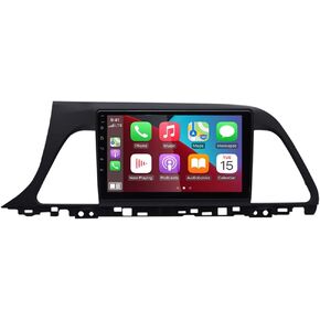 Double Din Car Stereo for Hyundai Sonata 2015-2017 9 Inch HD Touch Screen Android 13 Car Audio Multimedia Receiver with CarPlay Android Auto GPS Radio Navigation Bluetooth Camera - 2G+32G