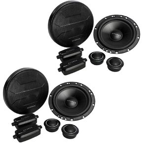 Hifonics ZS65C Zeus 6.5" 2 Way Car Audio 400W Component Speaker Systems (2 Pack), Black