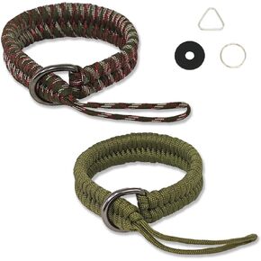 Camera Wrist Strap, Rope Camera Hand Strap for DSLR camera, Mirrorless Camera, Camera Hand Strap with Triangular Ring and O-Ring Safer Connector, Green & Camouflage Green (Applicable on many devices)