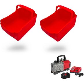 deawater 2PCK RED Silicone Protect case for Milwaukee M18 3.0 4.0 5.0 Battery (Battery Not Included)
