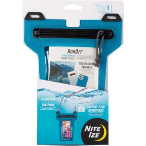 Nite Ize Runoff حقيبة هاتف مقاومة للماء مع حبل وسحاب TRU - حافظة IP67 مقاومة للماء - فحمي