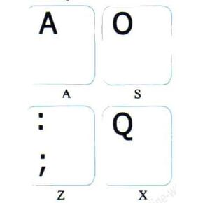 Dvorak Non Transparent Stickers White BACKGROUBD for LAPTOPS Desktop Computers Keyboards