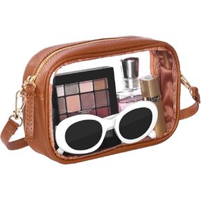 Clear Crossbody Bag Stadium Approved, Clear Purses for Women Stadium Crossbody for Events Concerts Sports Outfits