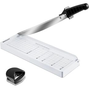 Paper Cutter Black 11Inch, Small Paper Cutter 8 Sheet Capacity