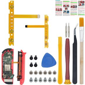 SmaFsan for SL SR Left Right Button Key Flex Cable Replacement for Nintendo Switch/Switch OLED Joycon Flex Cable with Repair Tools Screws Springs (Right)