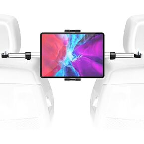 حامل الكمبيوتر اللوحي للسيارة، حامل iPad مسند الرأس [ألومنيوم ومضاد للاهتزاز] حامل أقراص المقعد الخلفي للسيارة، مناسب لجهاز iPad Pro 12.9 Air Mini، Galaxy Tabs، Surface Pro Go، Switch، الهواتف المحمولة، أجهزة 4.7-13 بوصة in Kuwait