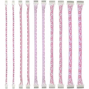 10PCS 2/3/4/5/6 Pin Cable with Double-end 2.54mm Pitch Cable Plug 30cm(Pink and White) Compatible with JST XH