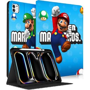 Tablet Book Cute for iPad Pro 13 Inch Case 2024 M4 - for Women Girls Boys Teens Unique Design Cool Cartoon Funny Pattern Flip Covers Kickstand for iPad Pro M4 13 Inch Case,Heise Stit