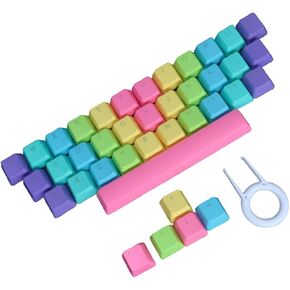 jojofuny 1 Set Pbt Mechanical Keycap Key Caps Computer DIY Keycaps Key Puller Colorful Keyboard Rainbow Keycaps Computer Keyboards Mechanical Keyboards Keyboard Protector Decorate Household