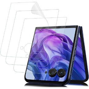 Orzero (3 Pack) Screen Protector Compatible for Motorola Razr+ / Plus 2024 Front Screen (Not for Motorola Razr 2024) Protector De Pantalla EPU Anti-Scratch Edge to Edge High Definition