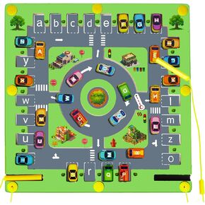 Magnetic Toys Alphabet Maze, Montessori Toys for Kids Boys Girls 3 4 Year Old, Letter Puzzle Wooden Busy Board, Preschool Learning Activities Educational Toys, Sensory Toys for Kids 5-7