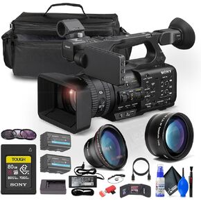 Sony PXW-Z200 4K 1" CMOS Sensor XDCAM Camcorder (PXW-Z200) 80GB CFexpress Card + BP-U35 Battery + Large Case + Telephoto Lens + Card Reader + Filter Kit + Wide Angle Lens + More (Renewed)