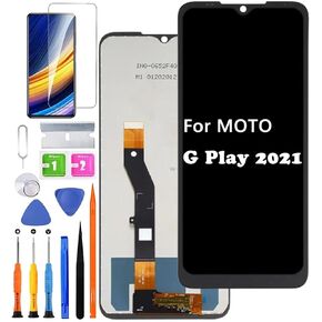 Screen Replacement for Motorola Moto G Play 2021 XT2093-3 XT2093-7 XT2093-DL XT2093DL LCD Display Touch Digitizer Assembly + Tools
