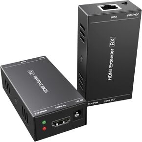 موسع PWAYTEK HDMI بطول 165 قدمًا فوق Cat5e/6 واحد، ويمتد فيديو 1080P@60 هرتز، وينقل الصوت والفيديو بشكل متزامن، ويدعم 3D، POC، EDID in Kuwait