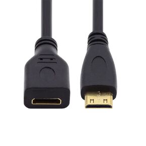 cablecc Mini HDMI Type-C Socket Female to HDMI Type-A Male Adapter Extension Cable for Camera HDTV 4K 1080P 15cm